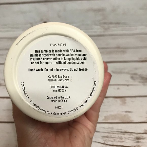 Rae Dunn GOOD MORNING Tumbler - Picture 5 of 15